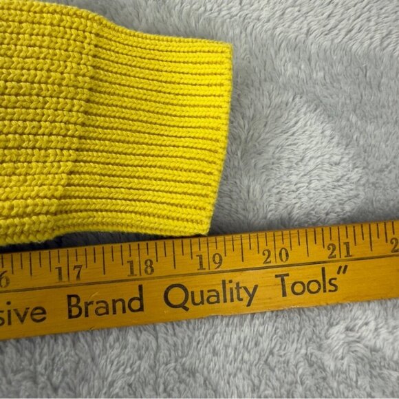 Balenciaga Paris Yellow V Neck Oversized Heavy Knit Sweater Men's Size XS/34 EU - Picture 11 of 16